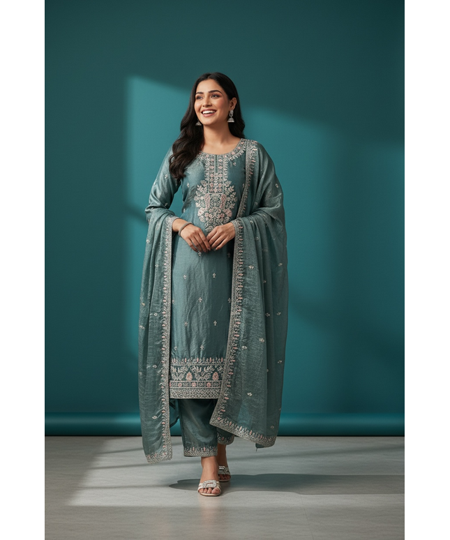 Tissue silk salwar suit