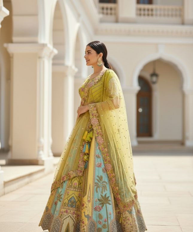Designer lehenga Choli set by Kurti Connection USA