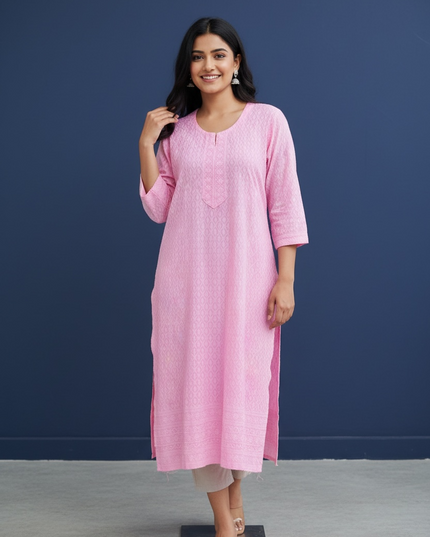 Rayon Chikankari Kurti