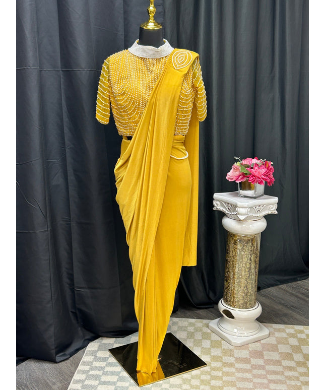 Readymade saree with blouse by Kurti Connection USA