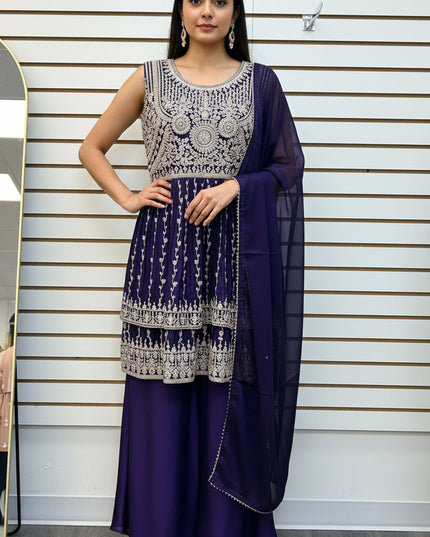 Purple sharara suit