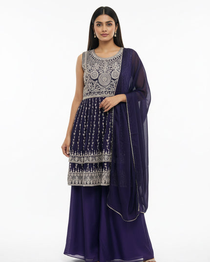 Purple sharara suit