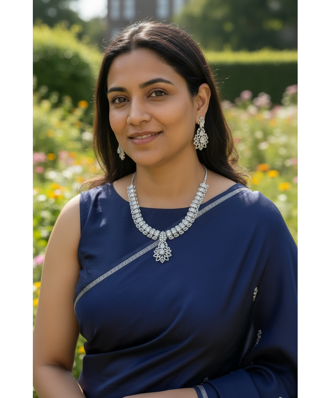 CZ stone necklace set
