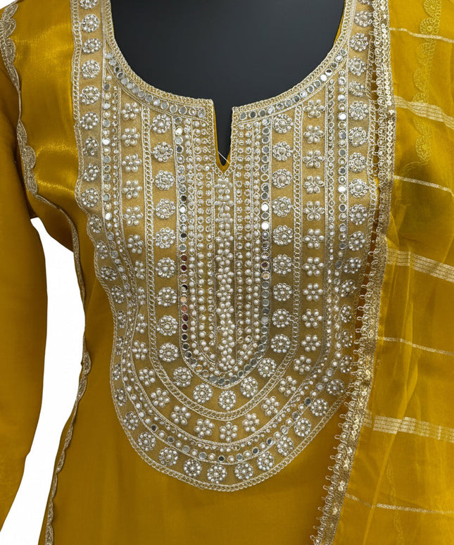 Yellow sharara suit