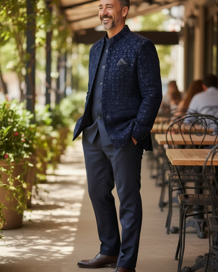 Velvet jodhpuri set | Indo western sherwani