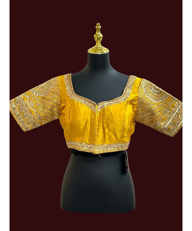Silk party wear blouse