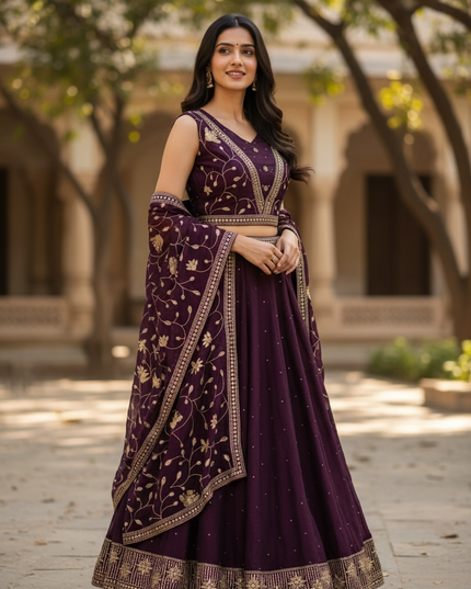 Purple lehenga Choli set