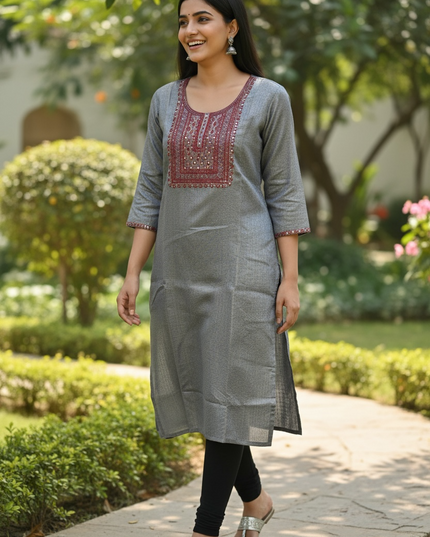 Chanderi silk kurti