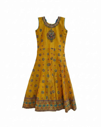 Silk Anarkali Kurti for little girls