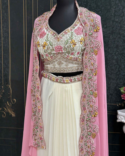 Lehenga saree : pink