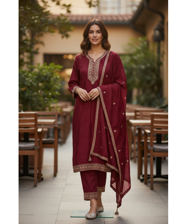 Silk salwar suit