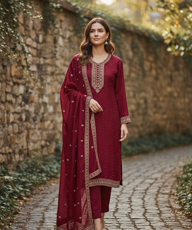Silk salwar suit