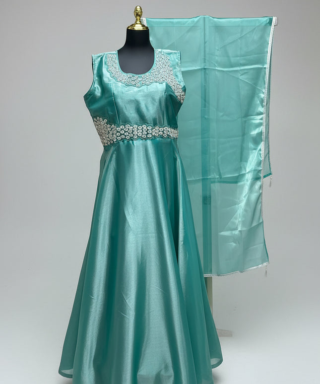 Tissue silk long dress : plus size