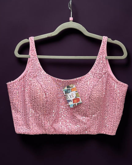 Pink Shimmer blouse : Sleeveless