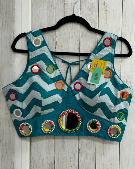 Cotton blouse with mirror