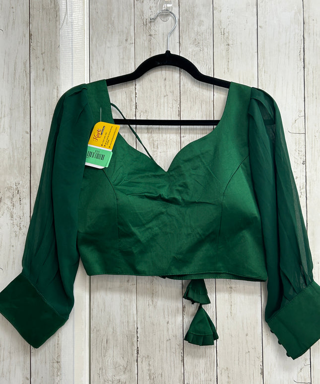 Green long sleeve blouse