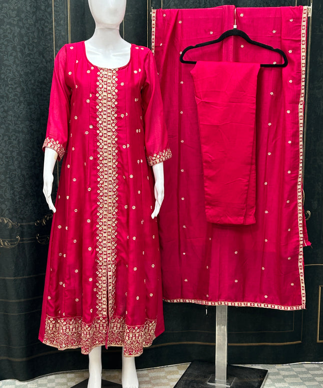 Silk Anarkali set