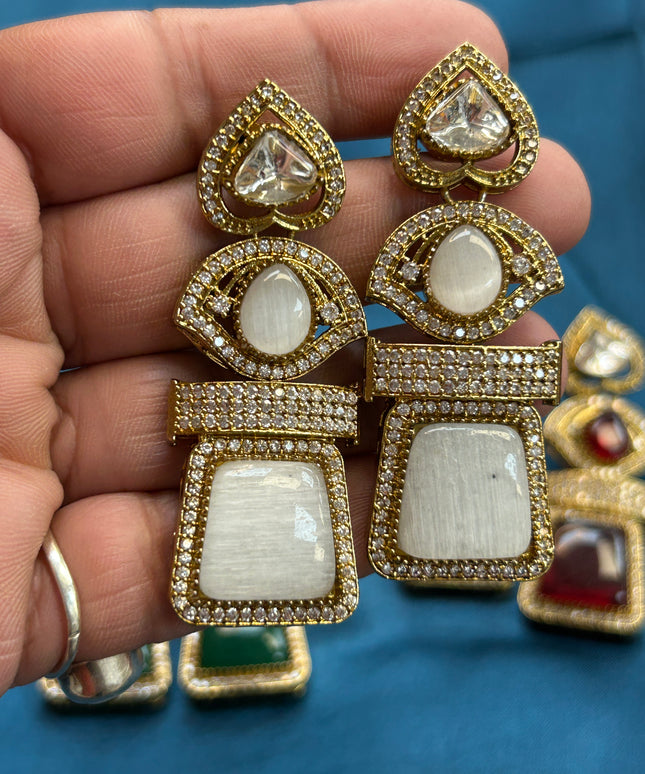 Mehandi polish earrings