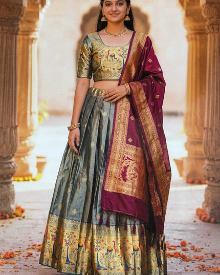 Pattu Lehenga for teenagers