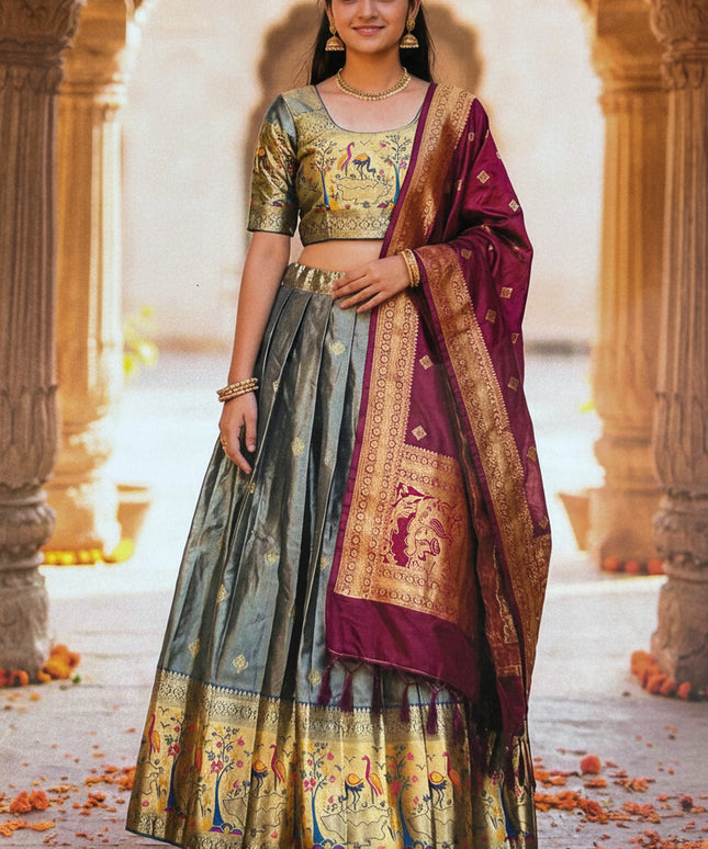 Pattu Lehenga for teenagers