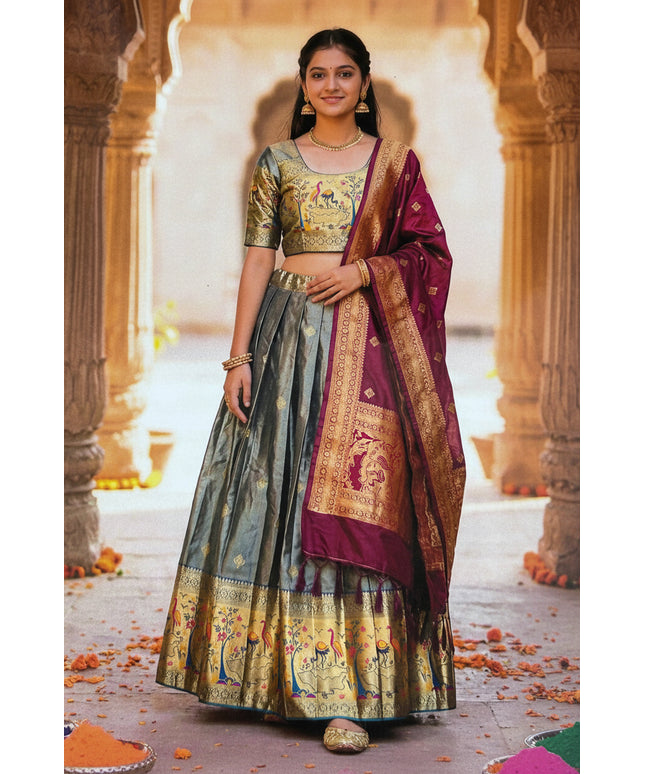 Pattu Lehenga for teenagers