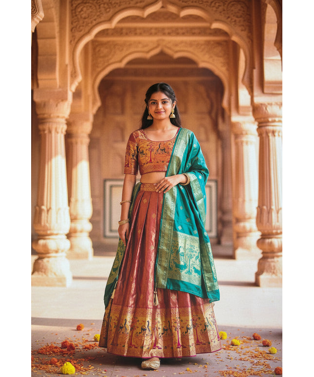 Pattu Lehenga for teenagers