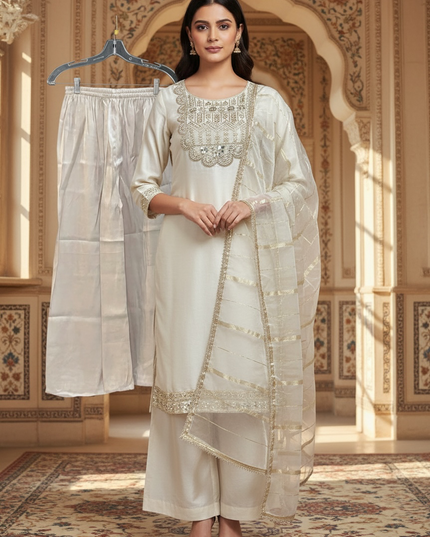 Tissue silk Kurti Plazzo set
