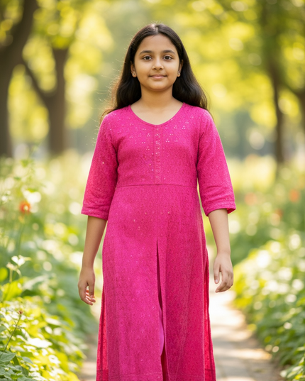 Chikankari kurti for girls by Kurti Connection USA