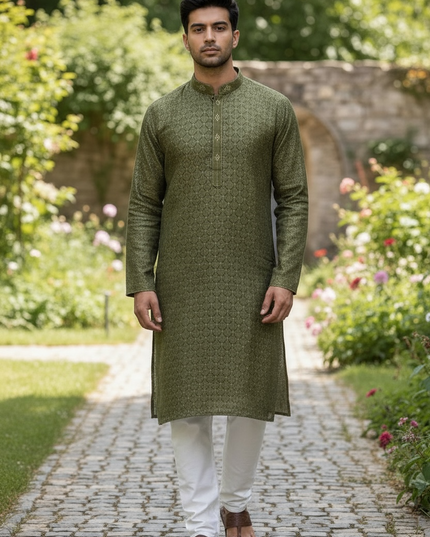 Silk kurta set by Kurti Connection USA