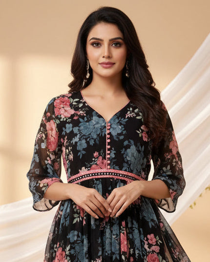 Chiffon long kurti