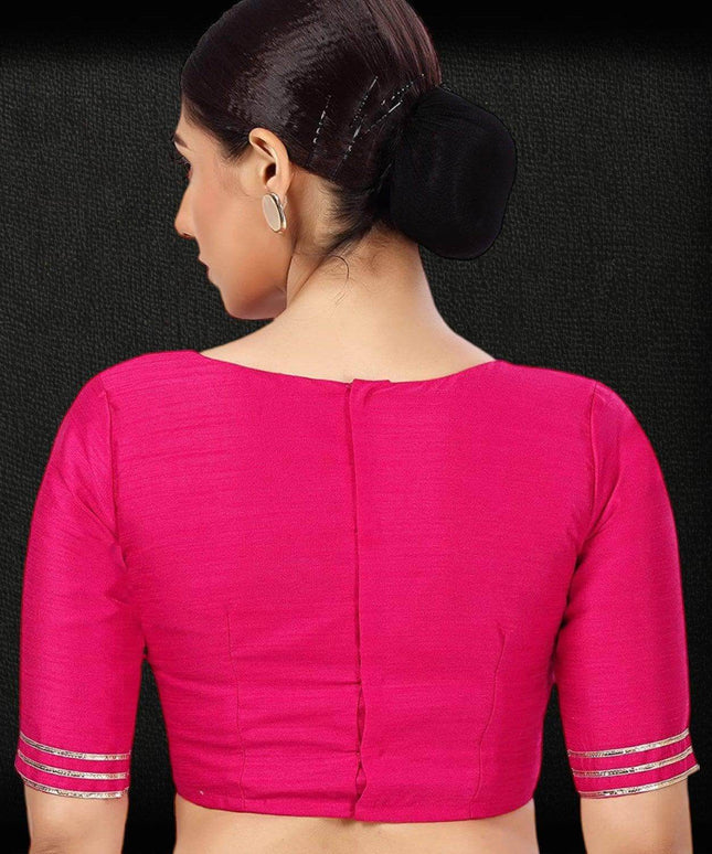 2879 Raw silk blouse | readymade blouse for saree - Kurti Connection USA
