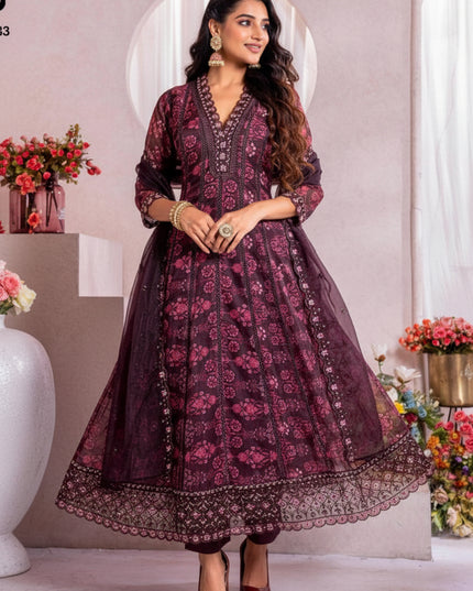 Soft organza salwar suit / plus size Kurtis - Kurti Connection USA
