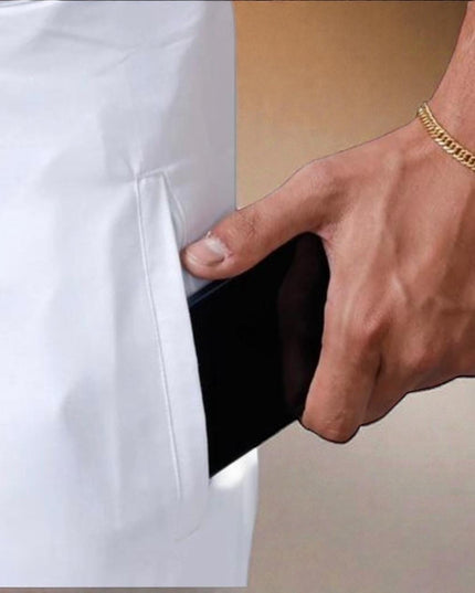 Premium South Indian Mens White Cotton Dhoti | readymade dhoti | dhoti with pocket by Etsy