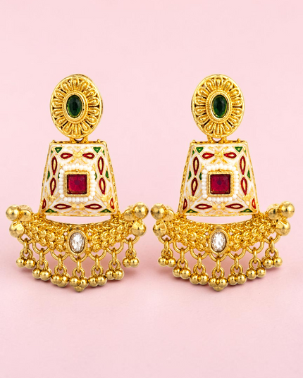 Meenakari earrings