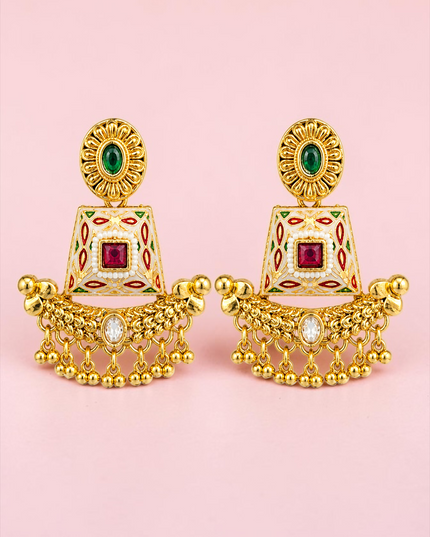 Meenakari earrings