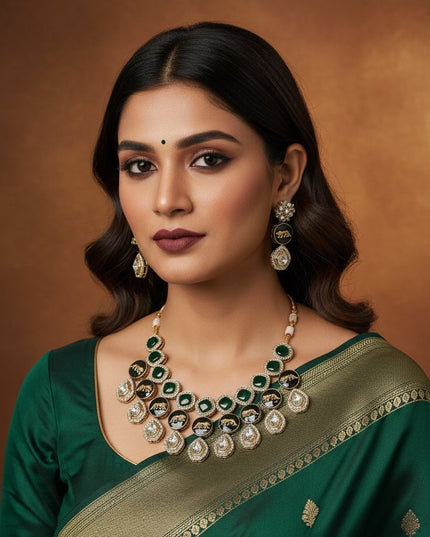 Traditional Ethnic Necklace and Earring Jewelry Set